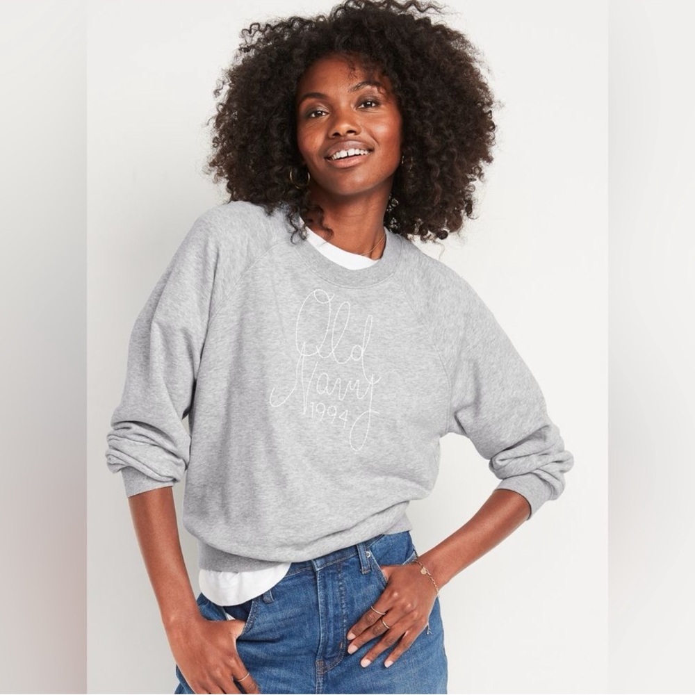Old Navy Grey Stitch Sweatshirt